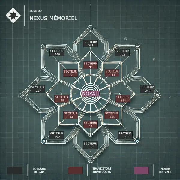 Plan du Nexus Memoriel Vue du plan du Nexus Memoriel