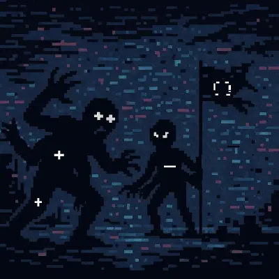 Variables Vue de deux entités perdues dans le labyrinthe